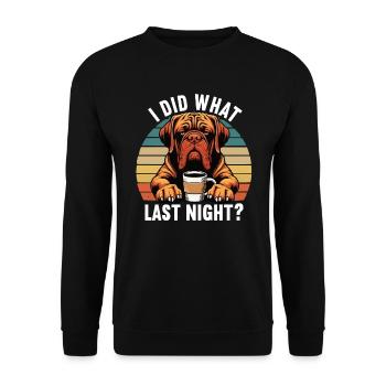 J’ai fait ce que j’ai fait hier soir Bordeaux Mastiff Bordeaux - Sweat-shirt Unisexe - noir - Devant - Alina (178cm) & Michal (187cm)