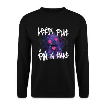 Poupée vaudou – « Mettons une épingle là-dedans » - Sweat-shirt Unisexe - noir - Devant - Alina (178cm) & Michal (187cm)