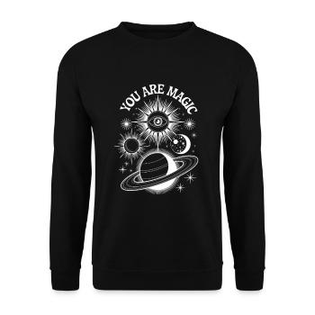 Univers mystique – Vous êtes magique ✨🌙 - Sweat-shirt Unisexe - noir - Devant - Alina (178cm) & Michal (187cm)