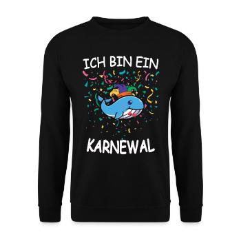 I'm a Karnewal Carnival 5th Season Jesters - Unisex Sweatshirt - black - Front - Alina (178cm) & Michal (187cm)