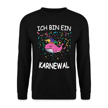I'm a Karnewal Carnival Carnival Confetti - Unisex Sweatshirt - black - Front - Alina (178cm) & Michal (187cm)