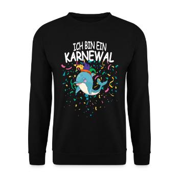 Carnaval de Cologne Carnaval Carnaval Karnewal - Sweat-shirt Unisexe - noir - Devant - Alina (178cm) & Michal (187cm)
