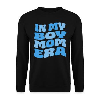 In My Boy Mom Era - Unisex Sweatshirt - black - Front - Alina (178cm) & Michal (187cm)