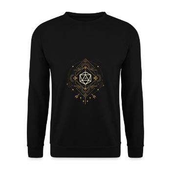 Esoteric Polyhedral D20 Dice of the Paladin - Unisex Sweatshirt - black - Front - Alina (178cm) & Michal (187cm)