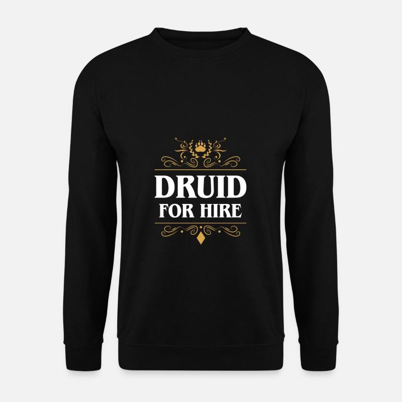 Druide zum Mieten Charakter Spieler Klasse RPG - Unisex Pullover - Schwarz