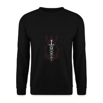 Fighter Polyhedral Dice Sword Geometric RPG - Sweat-shirt Unisexe - noir - Devant - Alina (178cm) & Michal (187cm)