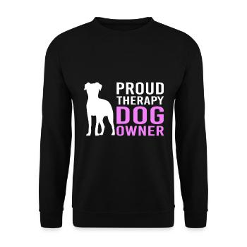 Therapy Therapist Dog Therapy Dog Dog Trainer - Unisex Sweatshirt - black - Front - Alina (178cm) & Michal (187cm)