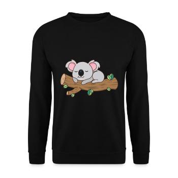 Sweet Koala - Unisex Sweatshirt - black - Front - Alina (178cm) & Michal (187cm)