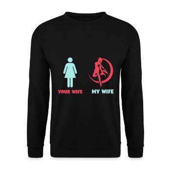 Cadeaux cool pour Wiccan sorcière Wicca païen - Sweat-shirt Unisexe - noir - Devant - Alina (178cm) & Michal (187cm)
