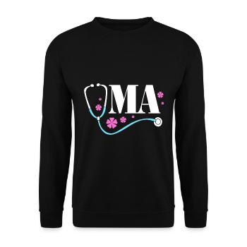 MFA Medizin Mediziner - Unisex Pullover - Schwarz - Vorne - Alina (178cm) & Michal (187cm)