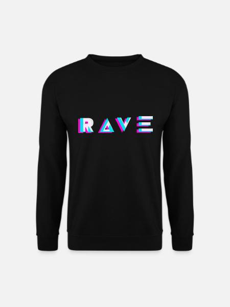 Rave Festival Techno Geschenk - Unisex Pullover - Schwarz
