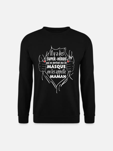 Maman Super-Héros - Sweat-shirt Unisexe - noir