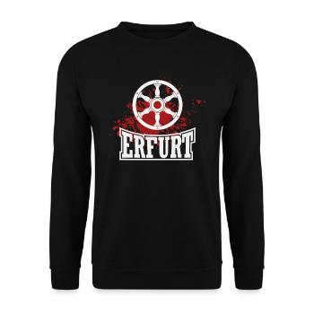 Erfurt - Unisex Pullover - Schwarz - Vorne - Alina (178cm) & Michal (187cm)