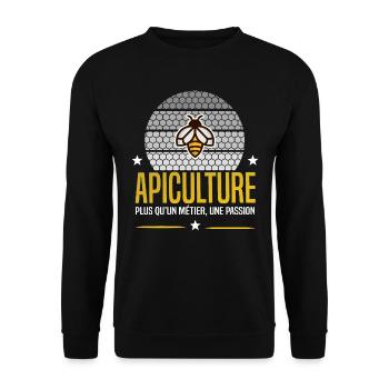 Apiculteur apiculture et abeilles - Sweat-shirt Unisexe - noir - Devant - Alina (178cm) & Michal (187cm)