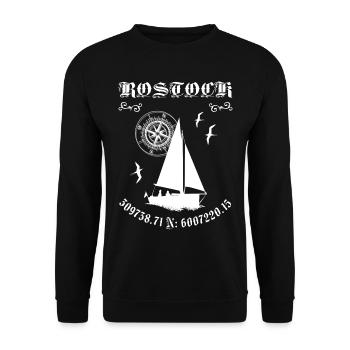 Rostock - Unisex Pullover - Schwarz - Vorne - Alina (178cm) & Michal (187cm)