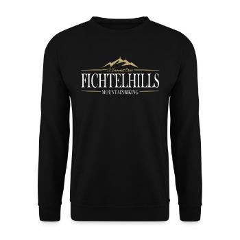 Fichtelhills Mountainbiking12SC - Sweat-shirt Unisexe - noir - Devant - Alina (178cm) & Michal (187cm)