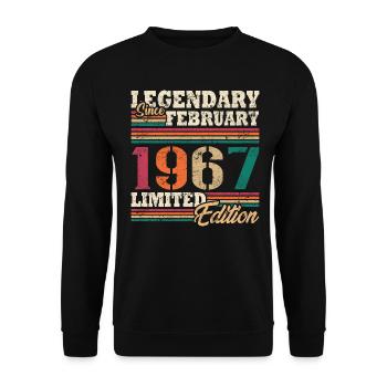 Légendaire Février 1967 édition limitée - Sweat-shirt Unisexe - noir - Devant - Alina (178cm) & Michal (187cm)