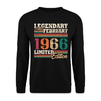 Légendaire Février 1966 édition limitée - Sweat-shirt Unisexe - noir - Devant - Alina (178cm) & Michal (187cm)