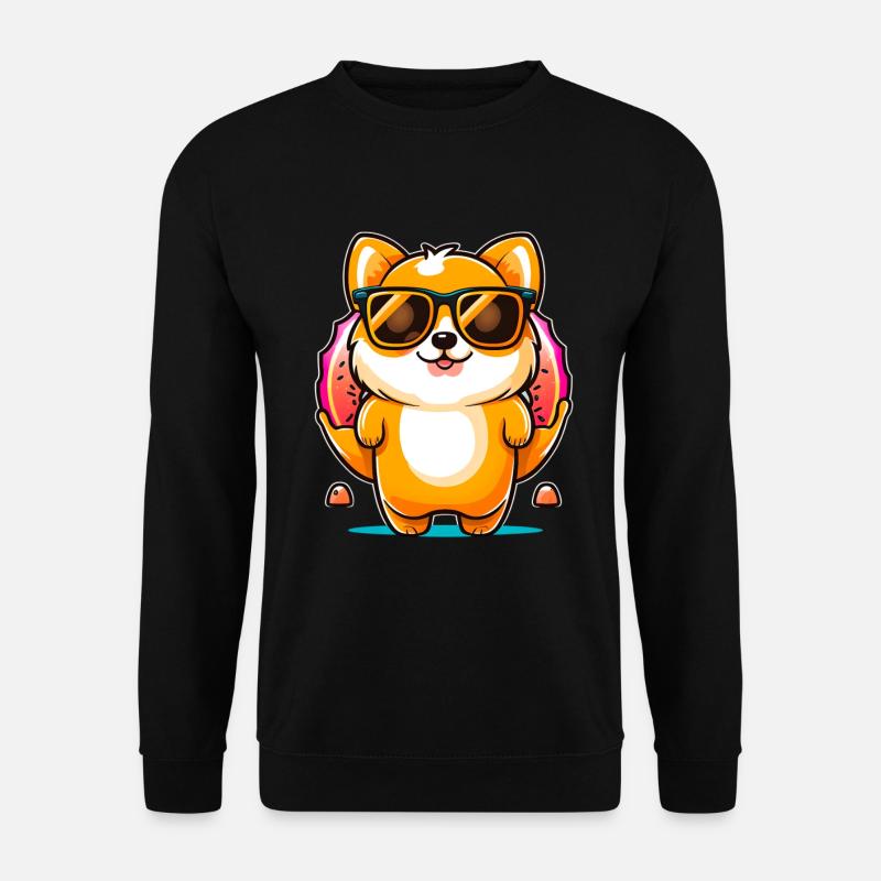 Drôle de chien beignet - Sweat-shirt Unisexe - noir