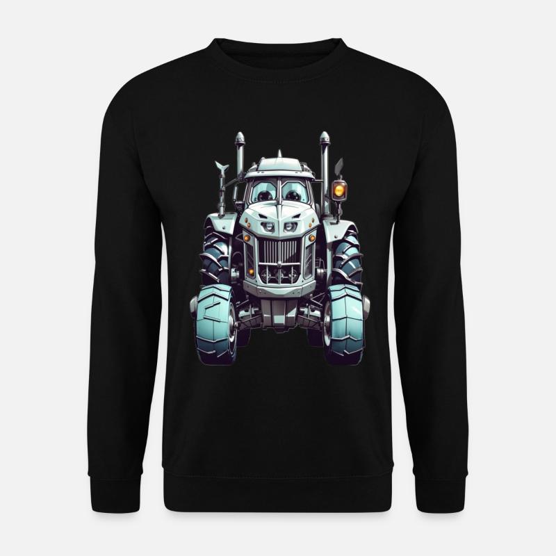 Tractor with eyes - Unisex Sweatshirt - black