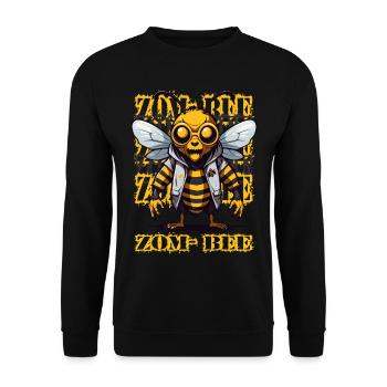 Zombie Biene - Unisex Pullover - Schwarz - Vorne - Alina (178cm) & Michal (187cm)