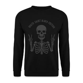 White Shirt Black Edition - Unisex Sweatshirt - black - Front - Alina (178cm) & Michal (187cm)