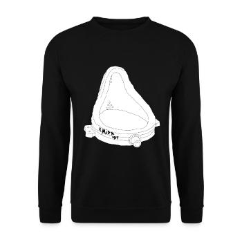 The Fountain by R. Mutt 1917 - Unisex Sweatshirt - black - Front - Alina (178cm) & Michal (187cm)