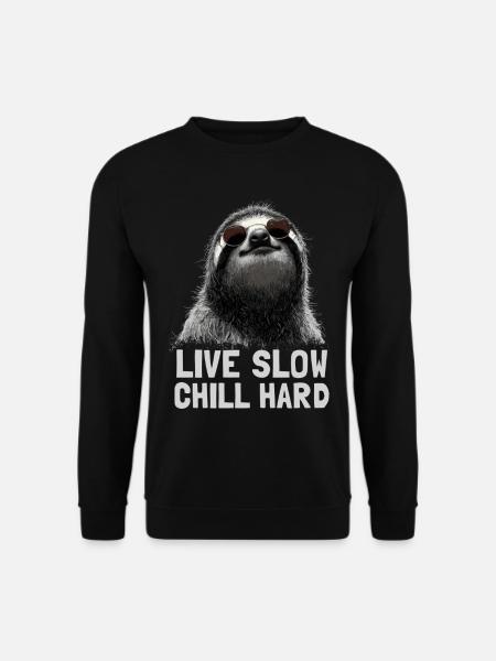 Chilled sloth with sunglasses - Unisex Sweatshirt - black