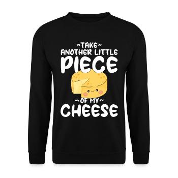Take Another Little Piece Of My Cheese Kawaii Käse - Unisex Sweatshirt - black - Front - Alina (178cm) & Michal (187cm)