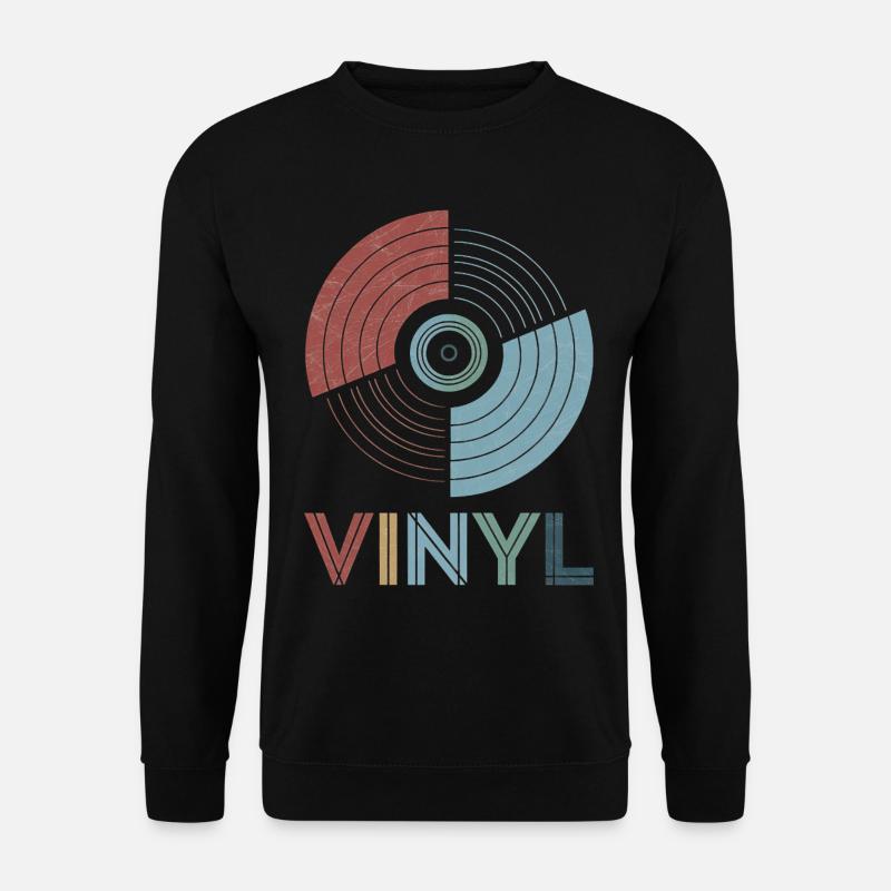 Vinyl Retro - Unisex Pullover - Schwarz