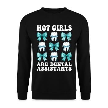 Filles assistantes dentaires drôles - Sweat-shirt Unisexe - noir - Devant - Alina (178cm) & Michal (187cm)