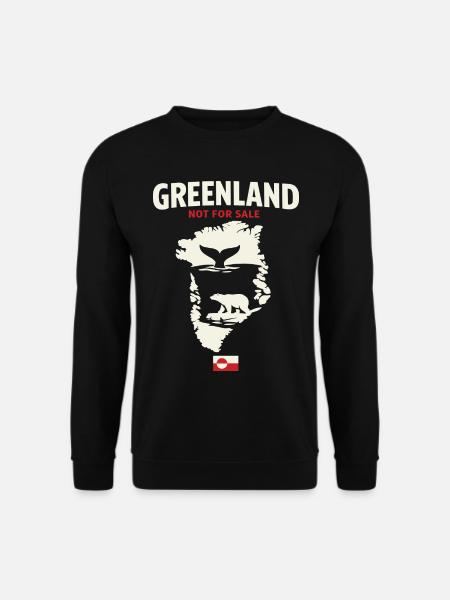 Grönland Dänemark USA Wal Bär Arktis Tieren - Unisex Pullover - Schwarz