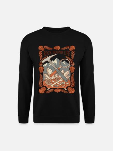 Rock Hound Life Geology Fossils - Unisex Sweatshirt - black