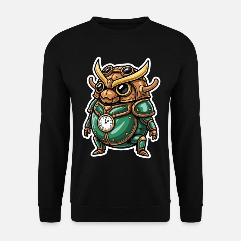 Uhrmacher Scarab Steampunk Emerald Armor - Unisex Pullover - Schwarz