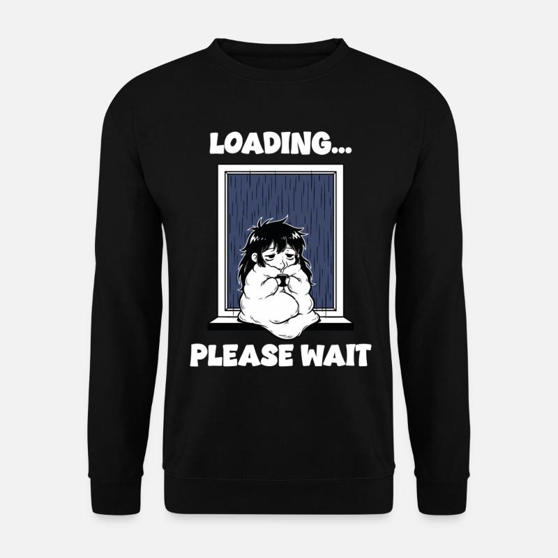 Pluie Loading Please Wait Manga Mood - Sweat-shirt Unisexe - noir