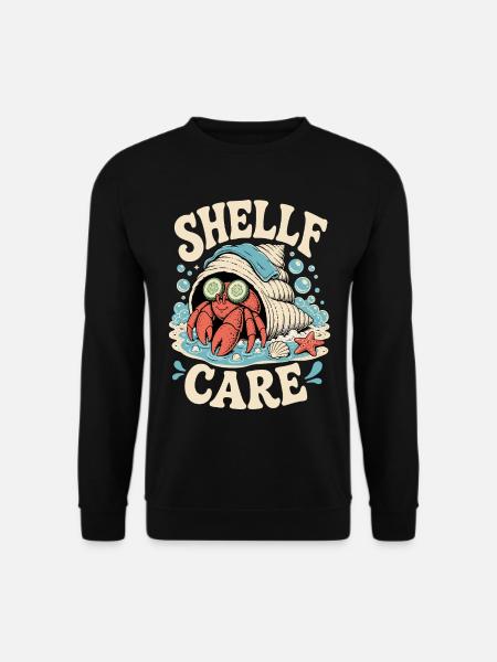 Shelf Care – Wellness Hermit Crab - Unisex Sweatshirt - black