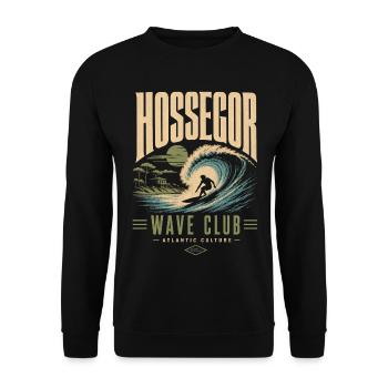Hossegor Surfing - Unisex Sweatshirt - black - Front - Alina (178cm) & Michal (187cm)