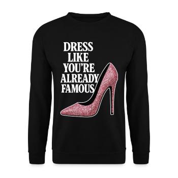 Habille-toi comme si tu étais déjà célèbre - Talon Rose - Sweat-shirt Unisexe - noir - Devant - Alina (178cm) & Michal (187cm)