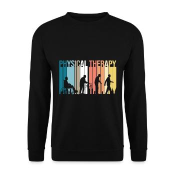 Physiotherapist Physiotherapy - Unisex Sweatshirt - black - Front - Alina (178cm) & Michal (187cm)