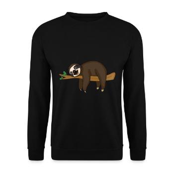 Paresseux - Sweat-shirt Unisexe - noir - Devant - Alina (178cm) & Michal (187cm)