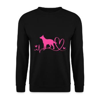 Bouvier australien chien - Sweat-shirt Unisexe - noir - Devant - Alina (178cm) & Michal (187cm)