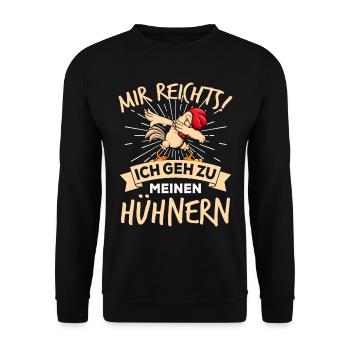 Ich Gehe Zu Meine Hühnern Hühner Huhn - Unisex Pullover - Schwarz - Vorne - Alina (178cm) & Michal (187cm)