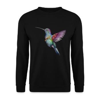 Colibri volant Oiseau Animaux exotiques - Sweat-shirt Unisexe - noir - Devant - Alina (178cm) & Michal (187cm)