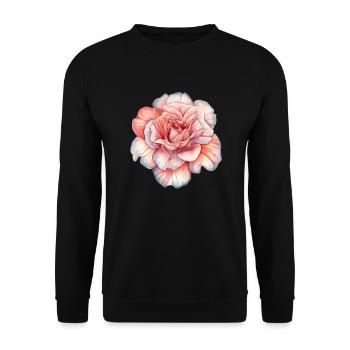 Fleurs Rose Rose Fête des mères Saint-Valentin - Sweat-shirt Unisexe - noir - Devant - Alina (178cm) & Michal (187cm)