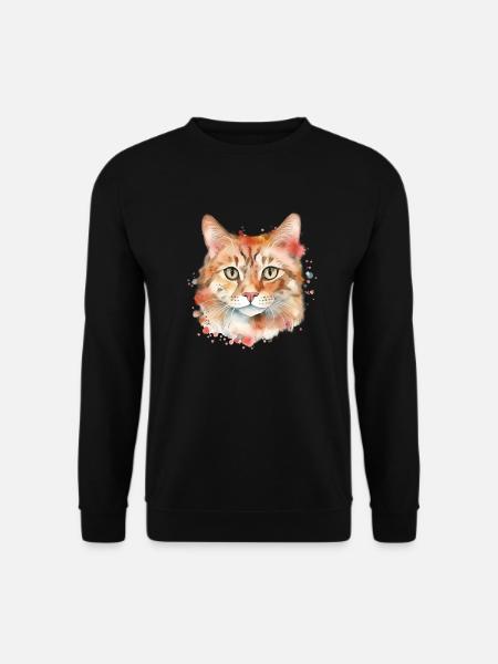 Niedliche & süße rote Katze Katzer - Unisex Pullover - Schwarz