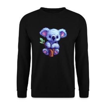 Koala mignon avec animal de tribu Australie Koala Bear - Sweat-shirt Unisexe - noir - Devant - Alina (178cm) & Michal (187cm)