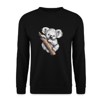 Koala mignon avec animal de tribu Australie - Sweat-shirt Unisexe - noir - Devant - Alina (178cm) & Michal (187cm)