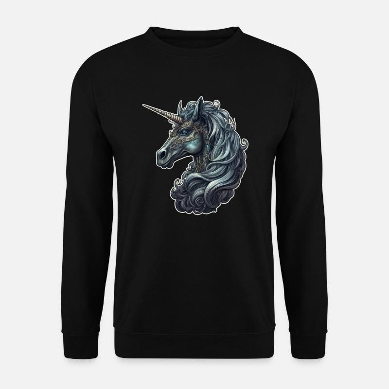 Goth Gothic Unicorn Mystical Horror Black - Unisex Sweatshirt - black