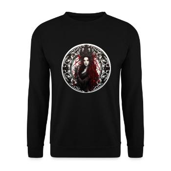 Goth Girl Gothique Mystique Horreur Démone - Sweat-shirt Unisexe - noir - Devant - Alina (178cm) & Michal (187cm)