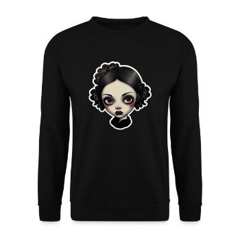 Goth Girl Gothic Mystical Horror Evil Eye - Sweat-shirt Unisexe - noir - Devant - Alina (178cm) & Michal (187cm)